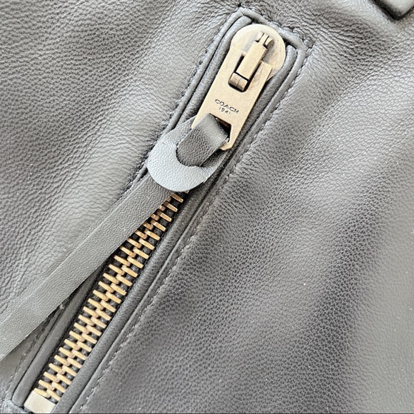 NEW COACH Lamb Leather Skirt black NWT - Picture 6 of 9